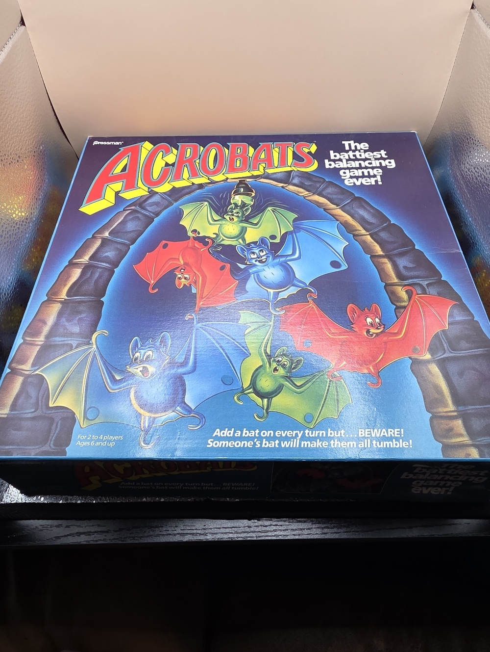 🦇 Complete 🦇Vintage Acrobats Battiest Balancing Game Pressman 1989 - Picture 5 of 7